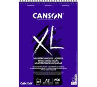 CANSON XL Fluid Mixed Media - Album spiralé 30 feuilles A3 250g/m² - Blanc