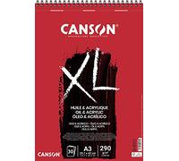 CANSON XL Huile et Acrylique - Album spiralé 30 feuilles A3 290g/m² - Blanc