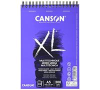 CANSON XL Mixed Media Textured - Album spiralé 15 feuilles A5 300g/m² - Blanc