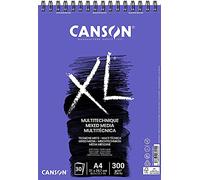 CANSON XL Mixed Media Textured - Album spiralé 30 feuilles A4 300g/m² - Blanc