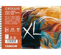CANSON XL Waves - Carnet spiralé 80 feuilles A5 papier à dessin 90gm2