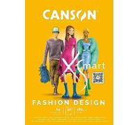 CANSON XSMART - Fashion design - Bloc Papier dessin Blanc 30 Feuilles A4 21 x 29.7 cm - 180 g