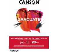 CANSONC400110381 CANSON Bloc d'étude GRADUATE HUILE & ACRYLIQUE, DIN A3