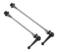CANSUCC 2 pièces brochette de roue en alliage d'aluminium tige en alliage de titane à dégagement rapide pour vélos de montagne vélos de route (Noire)