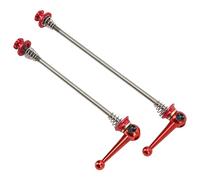 CANSUCC 2 pièces brochette de Roue en Alliage d'aluminium Tige en Alliage de Titane à dégagement Rapide pour vélos de Montagne vélos de Route (Rouge)