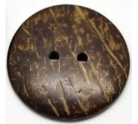 CansyY Lot de 12 grands boutons élégants en noix de coco - Diamètre : 5 cm - 2 trous - Marron - Boutons de bricolage XL