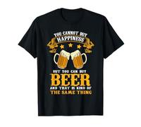 Can't Buy Happiness But You Can Buy Beer Drinking Beer Lover T-Shirt
