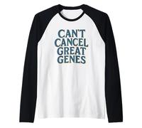 Can't Cancel Great Genes Funny Blue Patriotic Graphic Manche Raglan
