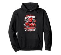 Can't Catch Me Im Three Birthday Boy Race Car Driver Racing Sweat à Capuche