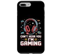 Cant Hear You Im Gaming Pixel Art Retro Headset Video Gamers Coque pour iPhone 7 Plus/8 Plus