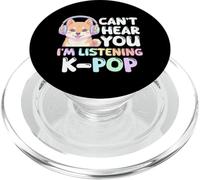 Can't Hear You I'm Listening K-Pop Chien coréen Nureongi PopSockets PopGrip pour MagSafe