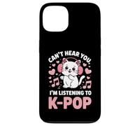 Can't Hear You, I'm Listening to K-Pop Cat Coque pour iPhone 13