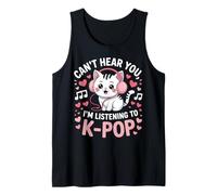 Can't Hear You, I'm Listening to K-Pop Cat Débardeur