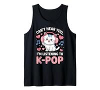 Can't Hear You, I'm Listening to K-Pop Cat Débardeur