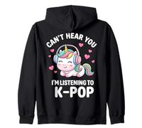 Can't Hear You I'm Listening to K-Pop Music Korean Pop Sweat à Capuche