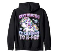 Can't Hear You I'm Listening to K-Pop Music Korean Pop Sweat à Capuche