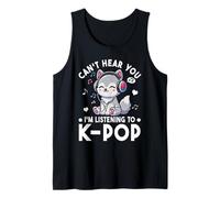 Can't Hear You I'm Listening to Kpop Wolf K-Pop Merchandising Débardeur
