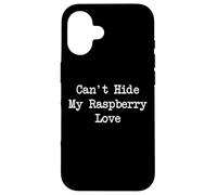 Can't Hide My Raspberry Love Funny Framboises Minimalist Coque pour iPhone 16