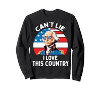 Can't Lie I Love This Country George Washington 4 Juillet Sweatshirt