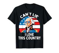 Can't Lie I Love This Country George Washington 4 Juillet T-Shirt