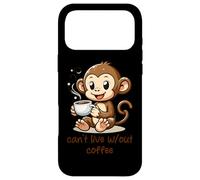 Cant Live Wout Coffee, Joli Singe, Dessin animé Coque pour iPhone 17 Pro Max