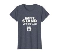 Can't Stand Join The Club! Ampudesign Humour T-Shirt, Femme, Bleu Chiné, 3XL
