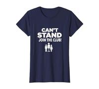 Can't Stand Join The Club! Ampudesign Humour T-Shirt, Femme, Bleu Marine, 3XL