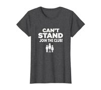 Can't Stand Join The Club! Ampudesign Humour T-Shirt, Femme, Chiné Foncé, XS