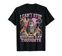 Cant Stop Having Gay Thoughts Funny Cat Meme T-Shirt