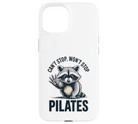 Can't Stop Pilates pour Femme Raton Laveur Yoga Entraînement Fitness Lover Coque pour iPhone 15
