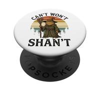 Can't Won't Shan't Frog Renaissance PopSockets PopGrip Adhésif
