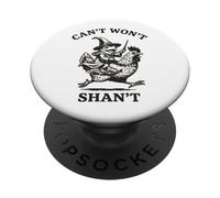 Can't Won't Shan't Frog Renaissance PopSockets PopGrip Adhésif
