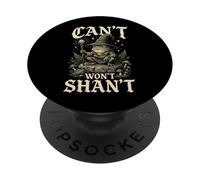 Can't Won't Shan't Frog Renaissance PopSockets PopGrip Adhésif