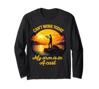Can't Work Today My Arm is in A Cast Fly Fishing Humour Funny Manche Longue