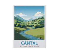 Cantal Auvergne-Rhône-Alpes，1000 Pièces Puzzles Jeu De Famille Jouet Jeu Éducatif Anti-Stress Défi Difficile Puzzle pour Enfants（50x70cm）-GP40