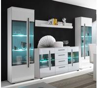 Cantara Meuble De Salon Ensemble Media 4 Pièces Blanc Brillant 58776296