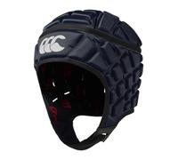 Canterbury Casque de rugby Raze – Casque de mêlée, couverture intégrale, jugulaire souple, Navy L