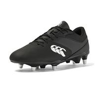 Canterbury Chaussures de rugby Phoenix Raze – terrains souples, robustes, légères – Noir/Blanc 12