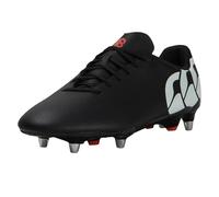 Canterbury Adulte unisexe Chaussures de rugby Speed Raze pour terrain souple | Accélération plus rapide | Précision et légèreté Chaussures de rugby pour terrain souple Black/White 14