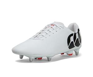 Canterbury Atomic Homme Speed Raze Soft Ground Rugby Boots Bottes, Blanc, 6.5 UK
