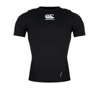 Canterbury CCC Pro Gilet de Protection Rugby Unisexe, Noir/Blanc/argenté, L