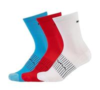 Canterbury Coolmax Race (3-Pack) for Cycling | Lightweight| Moisture Wicking| Athletic Sports Crew Socks Cyclisme Chaussettes Homme, Blanc