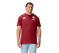 Canterbury Coton Lions Britanniques et Irlandais Chemise, Dahlia Rouge, 4XL Homme