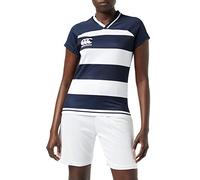 Canterbury Femme Maillot de Rugby Vapodri Evader à Rayures Horizontales | Technologie Vapodri | Coupe athlétique Professionnelle | Durable Maillot de Rugby Technique Navy 12
