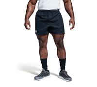 Canterbury Men's Professional Cotton Shorts | Rugby Short | Internal Drawstring & Pockets | Gym/Training Short, Black, XS