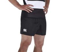Canterbury Men's Professional Polyester Shorts | Rugby Short | Internal Drawstring & Pockets | Gym/Training Short, Black, XL