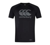 Canterbury Large Logo Superlight T-Shirt pour Homme, Black/Gunmetal Grey, XL