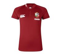 Canterbury Lions Britanniques et Irlandais Poly Chemise, Dahlia Rouge, 42 Femme