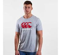 Canterbury Logo CCC T-Shirt Homme Gris Chiné Classique/Rouge/Blanc FR : L (Taille Fabricant : L)