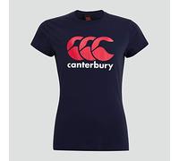 Canterbury Logo T-Shirt Femme, Bleu Marine, 44